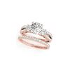 Image 1 : 1.71 ctw VS/SI Diamond 3 Stone 2pc Set Ring Wedding 14K Rose Gold