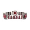 Image 1 : 39.16 ctw Ruby & Diamond Bracelet 14K White Gold