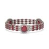 Image 2 : 39.16 ctw Ruby & Diamond Bracelet 14K White Gold