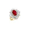Image 1 : 4.70 ctw Ruby & Diamond Ring 14K Yellow Gold