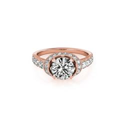 1.75 ctw Certified VS/SI Diamond Halo Ring 18K Rose Gold