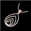 Image 1 : 1.25 ctw Micro Pave VS/SI Diamond Designer Necklace 14K Rose Gold