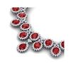 Image 2 : 81 ctw Designer Ruby & VS Diamond Necklace 18K White Gold