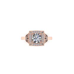 1.75 ctw Solitaire VS/SI Diamond Ring 14K Rose Gold