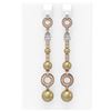 Image 1 : 2.78 ctw Diamond and Pearl Earrings 18K Rose Gold