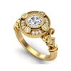 Image 1 : 1.12 ctw VS/SI Diamond Solitaire Art Deco Ring 18K Yellow Gold