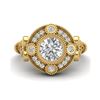 Image 2 : 1.12 ctw VS/SI Diamond Solitaire Art Deco Ring 18K Yellow Gold