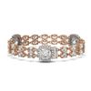 Image 1 : 15.7 ctw Cushion & Oval Diamond Bracelet 18K Rose Gold