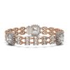 Image 2 : 15.7 ctw Cushion & Oval Diamond Bracelet 18K Rose Gold
