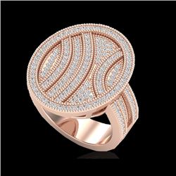 1.25 ctw Micro Pave VS/SI Diamond Ring 14K Rose Gold