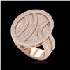 Image 1 : 1.25 ctw Micro Pave VS/SI Diamond Ring 14K Rose Gold