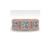 Image 1 : 2 ctw Past Present Future Princess Diamond Ring 18K Rose Gold