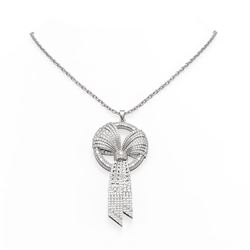 5.7 ctw Diamond Necklace 18K White Gold