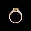 Image 2 : 1 ctw Certified SI/I Fancy Intense Yellow Diamond Ring 10K Rose Gold
