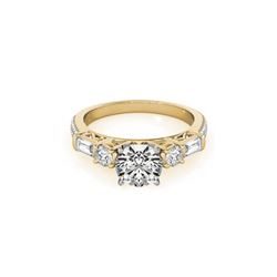 2.5 ctw Certified VS/SI Diamond Pave Ring 18K Yellow Gold