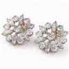 Image 1 : 6.3 ctw Marquise Cut Diamond Designer Earrings 18K Rose Gold