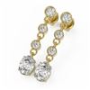 Image 1 : 3 ctw Oval Cut Diamond Designer Earrings 18K Yellow Gold