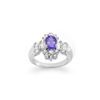 Image 1 : 1.76 ctw Tanzanite & Diamond Ring 18K White Gold
