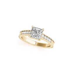 1.5 ctw Certified VS/SI Princess Diamond Antique Ring 18K Yellow Gold