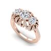 Image 1 : 2.26 ctw VS/SI Diamond Art Deco Micro Pave Ring 18K Rose Gold