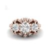 Image 2 : 2.26 ctw VS/SI Diamond Art Deco Micro Pave Ring 18K Rose Gold