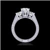 Image 1 : 2.01 ctw VS/SI Diamond Solitaire Art Deco 3 Stone Ring 18K White Gold