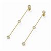 Image 1 : 2 ctw Diamond Station Earrings 18K Yellow Gold