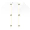Image 2 : 2 ctw Diamond Station Earrings 18K Yellow Gold