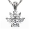 Image 1 : 1.5 ctw Princess Cut Diamond Designer Necklace 18K White Gold