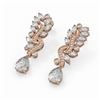 Image 1 : 5.33 ctw Pear Diamond Designer Earrings 18K Rose Gold