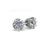 Image 1 : 3.09 ctw VS/SI Diamond Stud Solitaire Earrings 18K White Gold