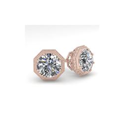1.05 ctw VS/SI Diamond Stud Earrings 18K Rose Gold
