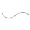 Image 1 : Sterling Silver Round Diamond Heart Tennis Bracelet 1/2 Cttw
