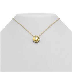 0.52 ctw Pear Diamond Necklace 18K Yellow Gold