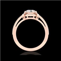 1 ctw VS/SI Diamond Solitaire Art Deco Ring 18K Rose Gold
