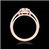 Image 1 : 1 ctw VS/SI Diamond Solitaire Art Deco Ring 18K Rose Gold
