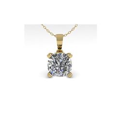 .50 ctw VS/SI Cushion Diamond Designer Necklace 14K Yellow Gold