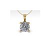 Image 1 : .50 ctw VS/SI Cushion Diamond Designer Necklace 14K Yellow Gold