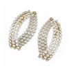 Image 1 : 7.6 ctw Diamond Designer Earrings 18K Yellow Gold