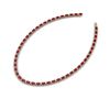 Image 2 : 55.5.0 ctw Ruby & VS/SI Certified Diamond Eternity Necklace 10K Yellow Gold