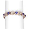 Image 1 : 26.1 ctw Sapphire & Diamond Bracelet 18K Rose Gold