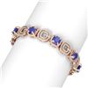 Image 2 : 26.1 ctw Sapphire & Diamond Bracelet 18K Rose Gold