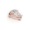 Image 1 : 2.04 ctw Certified VS/SI Diamond Bypass 2pc Wedding Set 14K Rose Gold