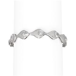 12 ctw Pear Diamond Bracelet 18K White Gold