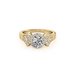1.56 ctw Certified VS/SI Diamond Halo Ring 18K Yellow Gold