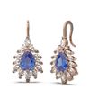 Image 2 : 11.1 ctw Tanzanite & Diamond Earrings 18K Rose Gold