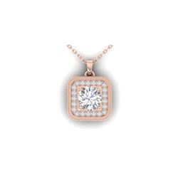 1.32 ctw VS/SI Diamond Art Deco Micro Necklace 14K Rose Gold