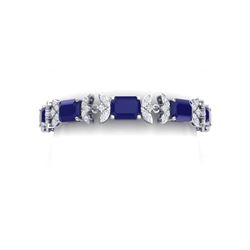 38.13 ctw Sapphire & VS Diamond Bracelet 18K White Gold