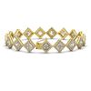 Image 2 : 13.5 ctw Princess Cut Diamond Micro Pave Bracelet 18K Yellow Gold