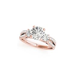 1.25 ctw VS/SI Diamond 3 Stone Ring 18K Rose Gold